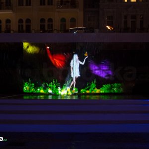Vnitřní projekce do vodní stěny